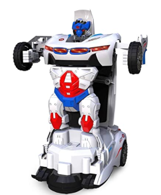 Automatic Steering BMW Robot Transformation Toy Car With Light