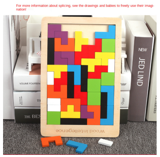Colorful 3D Wooden Puzzle Tetris Game
