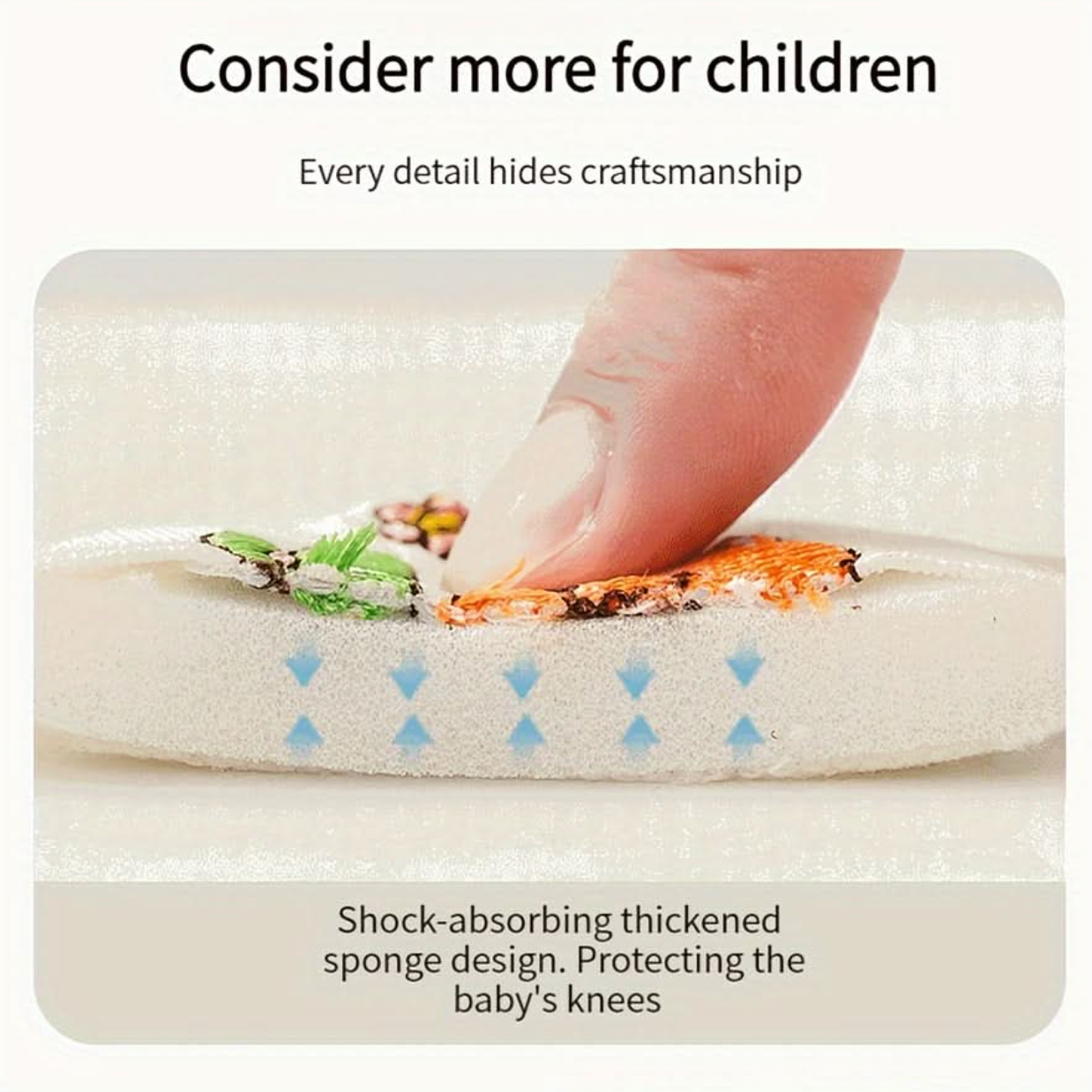 Baby Knee Pads with Cute Animal Embroidery