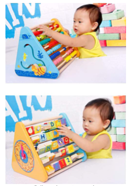 5 in 1 Wooden Triangle Activity Center