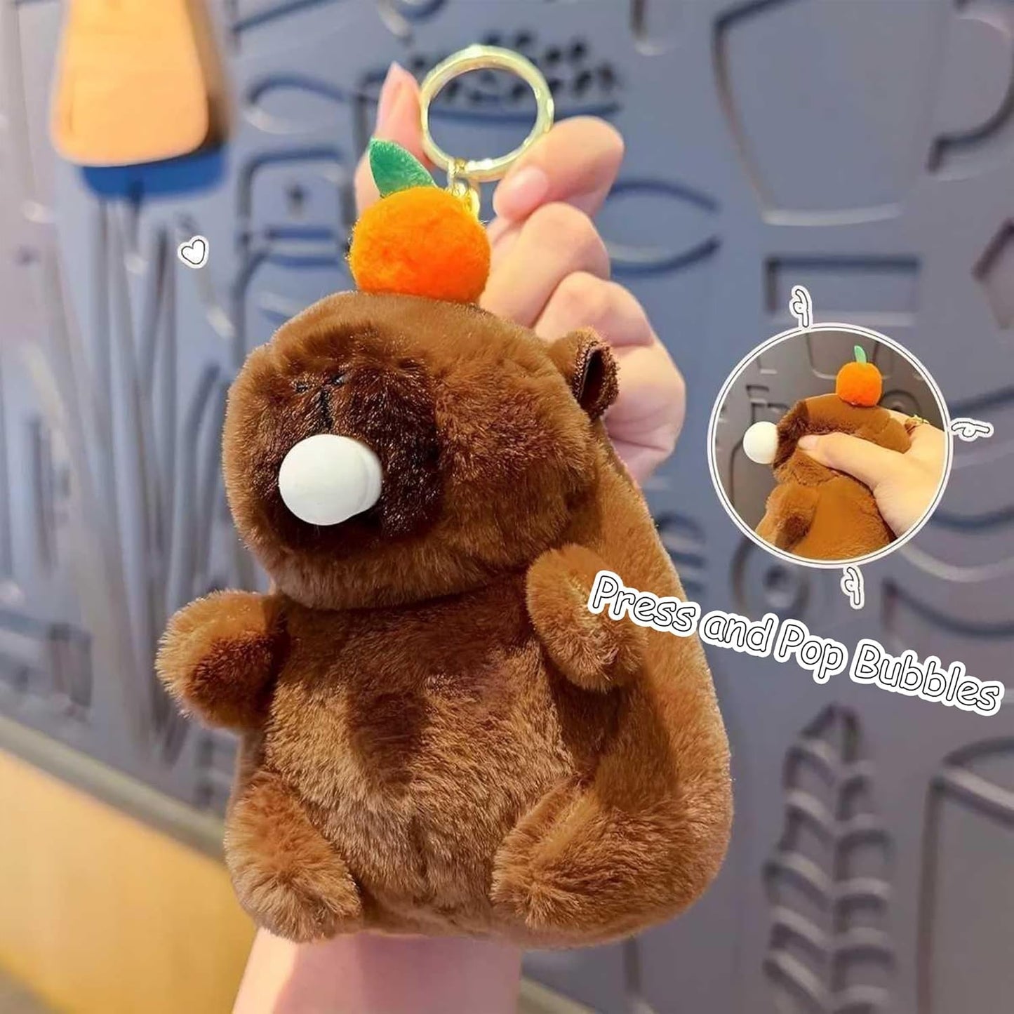 Soft Capybara Keychain Plush Toy