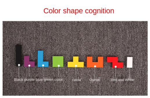 Colorful 3D Wooden Puzzle Tetris Game