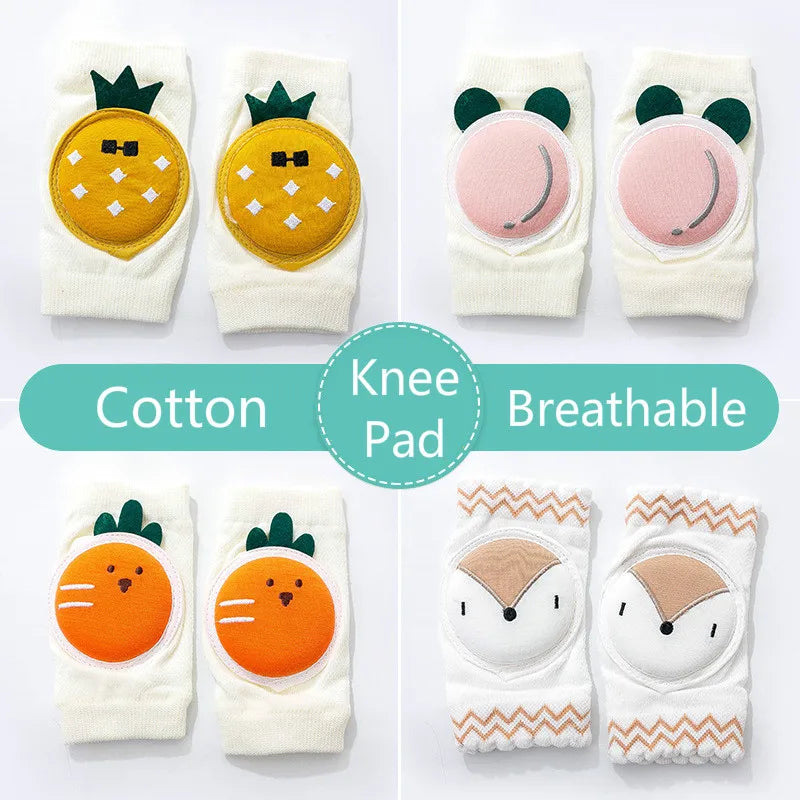 Baby Knee Pads with Cute Animal Embroidery