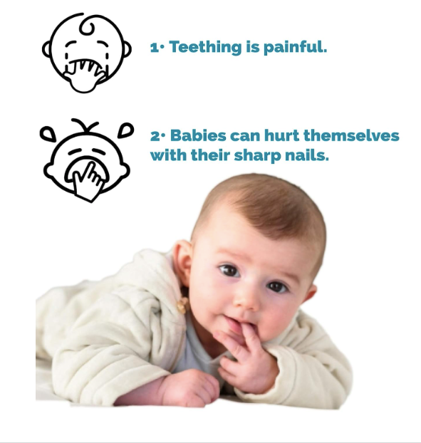 Silicone Baby Teething Mitten Gloves
