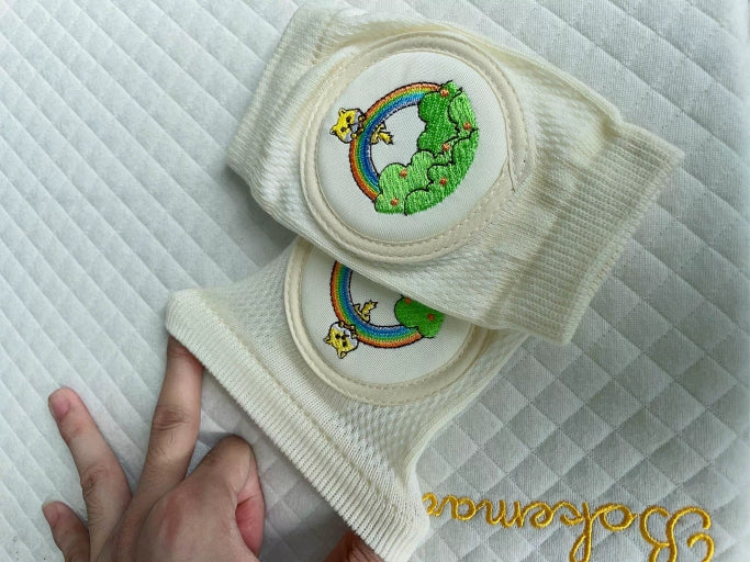 Baby Knee Pads with Cute Animal Embroidery