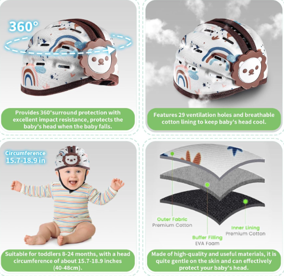 Breathable Baby Safety Helmet