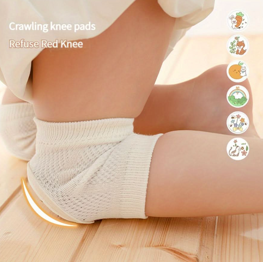 Baby Knee Pads with Cute Animal Embroidery