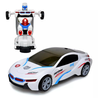 Automatic Steering BMW Robot Transformation Toy Car With Light