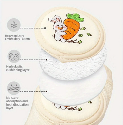 Baby Knee Pads with Cute Animal Embroidery