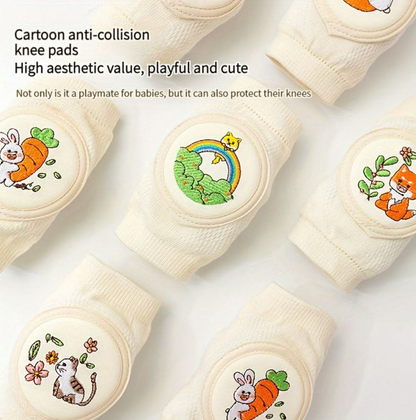 Baby Knee Pads with Cute Animal Embroidery